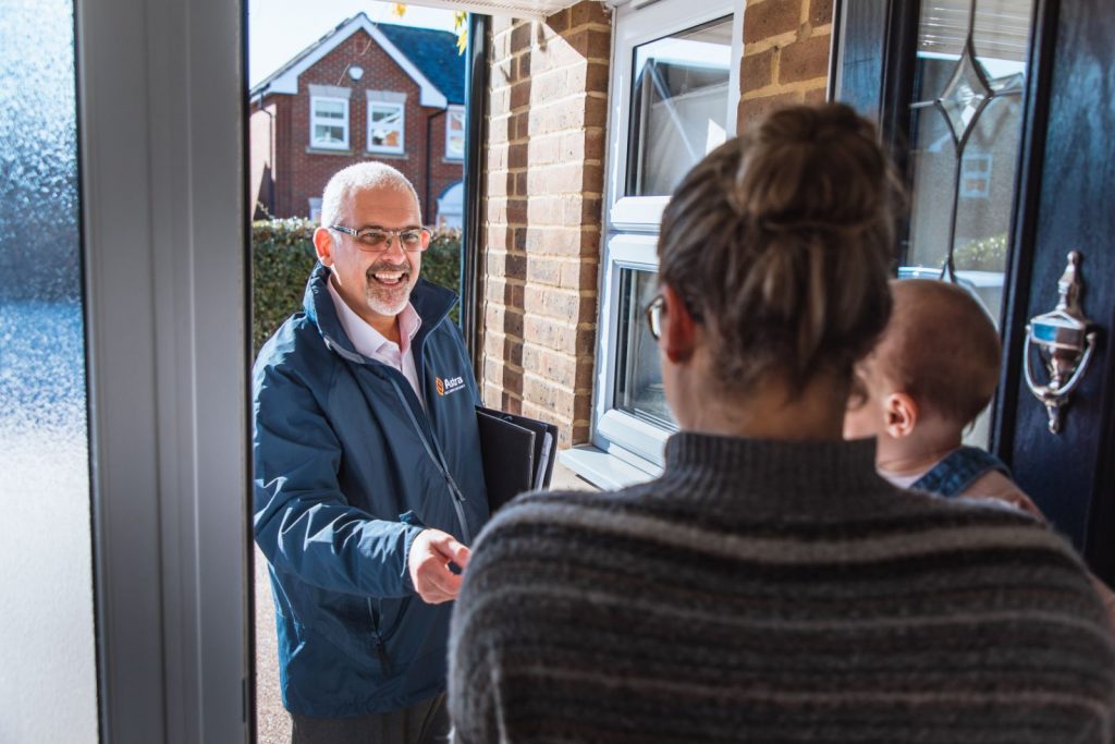 Astra Security Systems visiting customer at their home